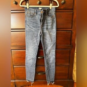 J crew skinny women’s jeans, raw hem, like new